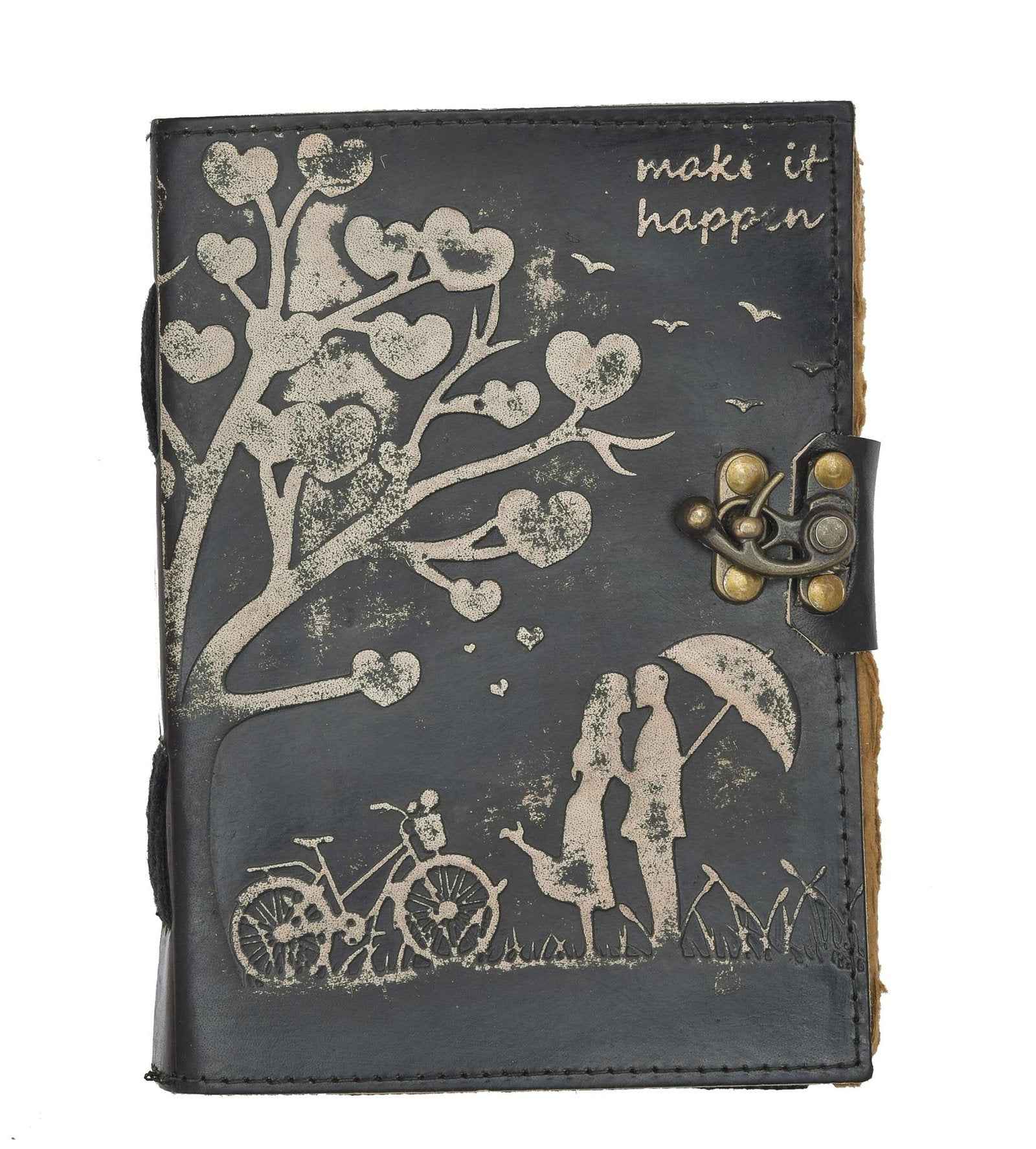 Genuine Leather Diary-Vintage Handmade Leather Journal-Premium Antique LOCK Closure-200 Handmade Deckle Edge Antique Pages -21