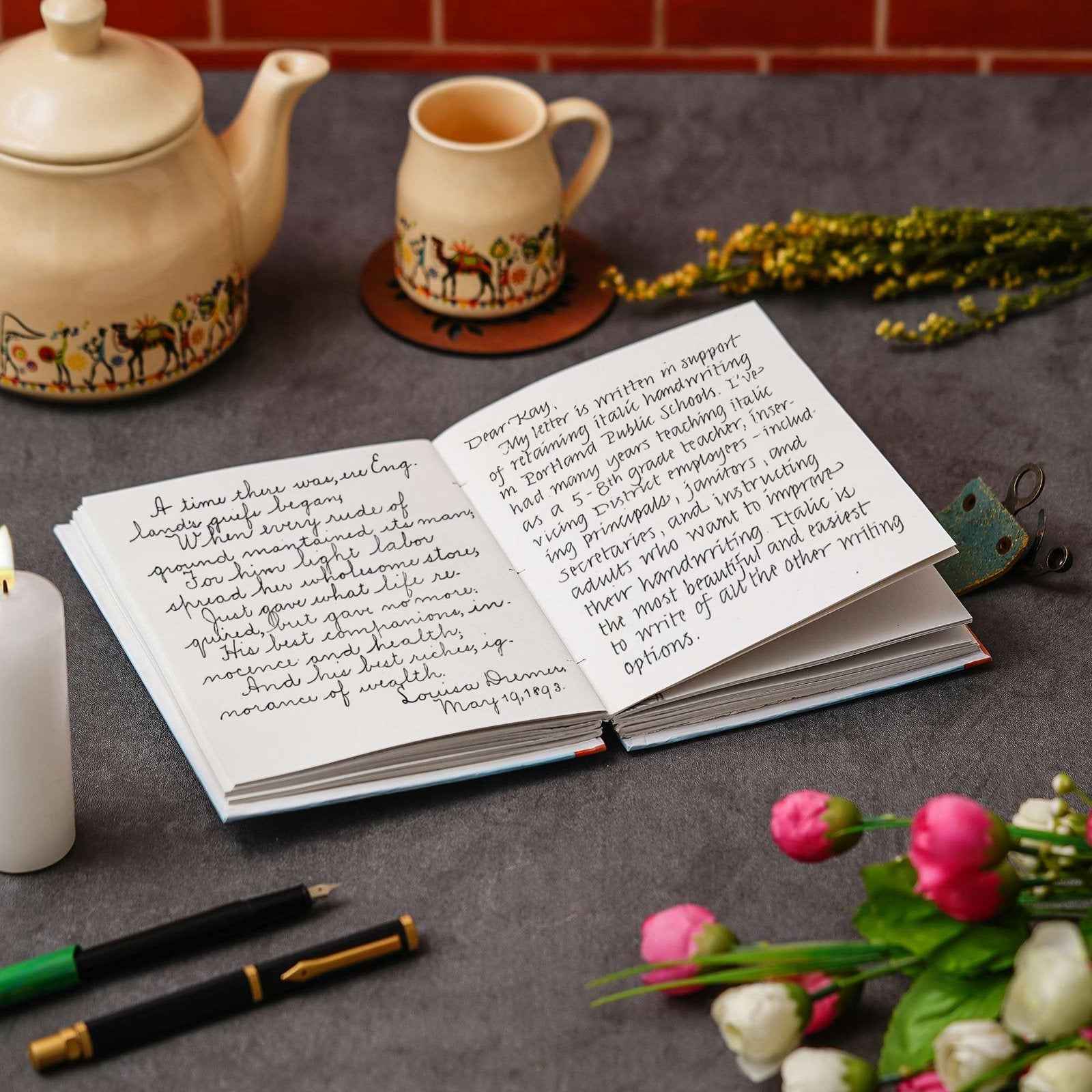 Handmade Printed Cardboard Journal Diary with Buckle Lock-200 Pages Notepad For Men and Women -11