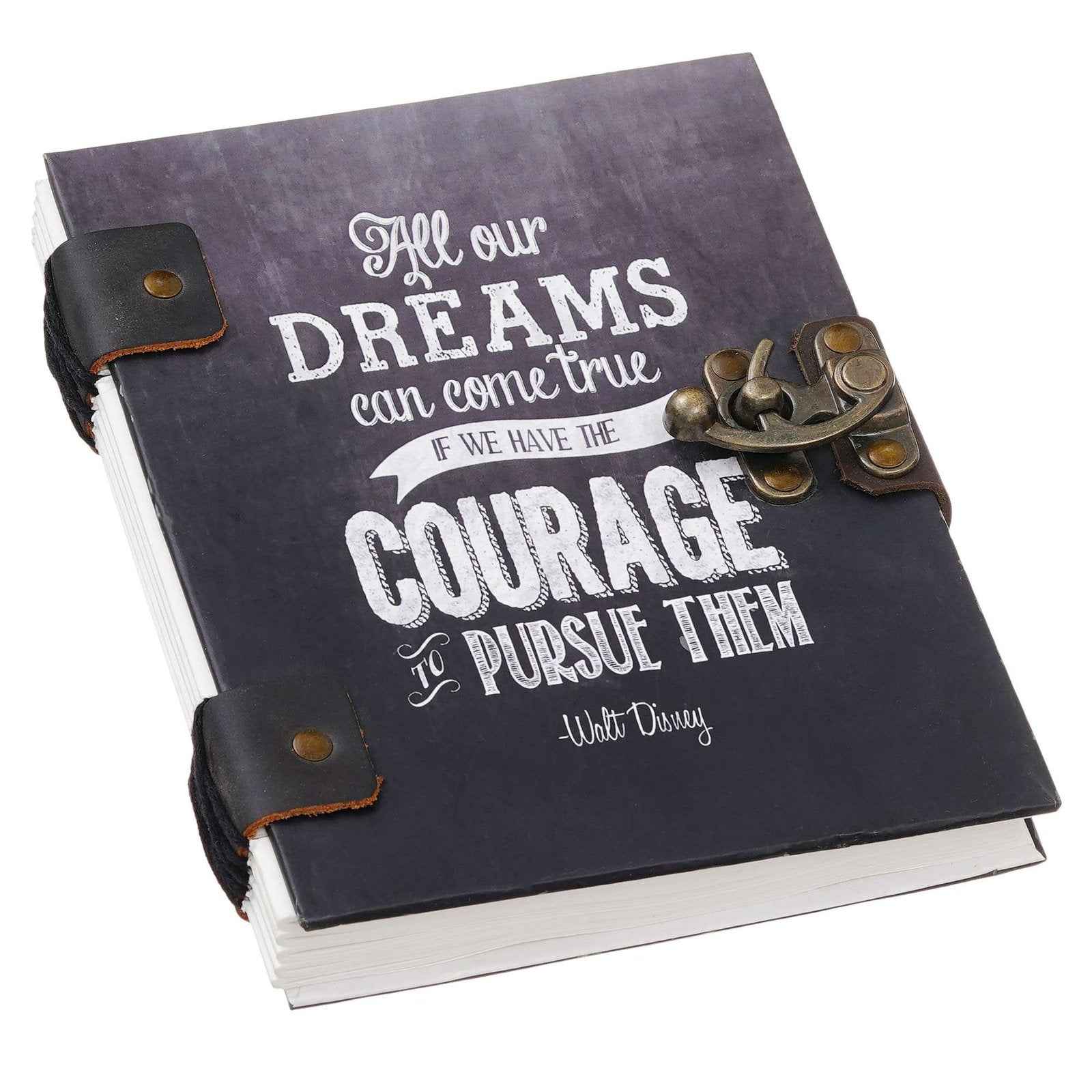 Handmade Printed Cardboard Journal Diary with Buckle Lock-200 Pages Notepad For Men and Women -14