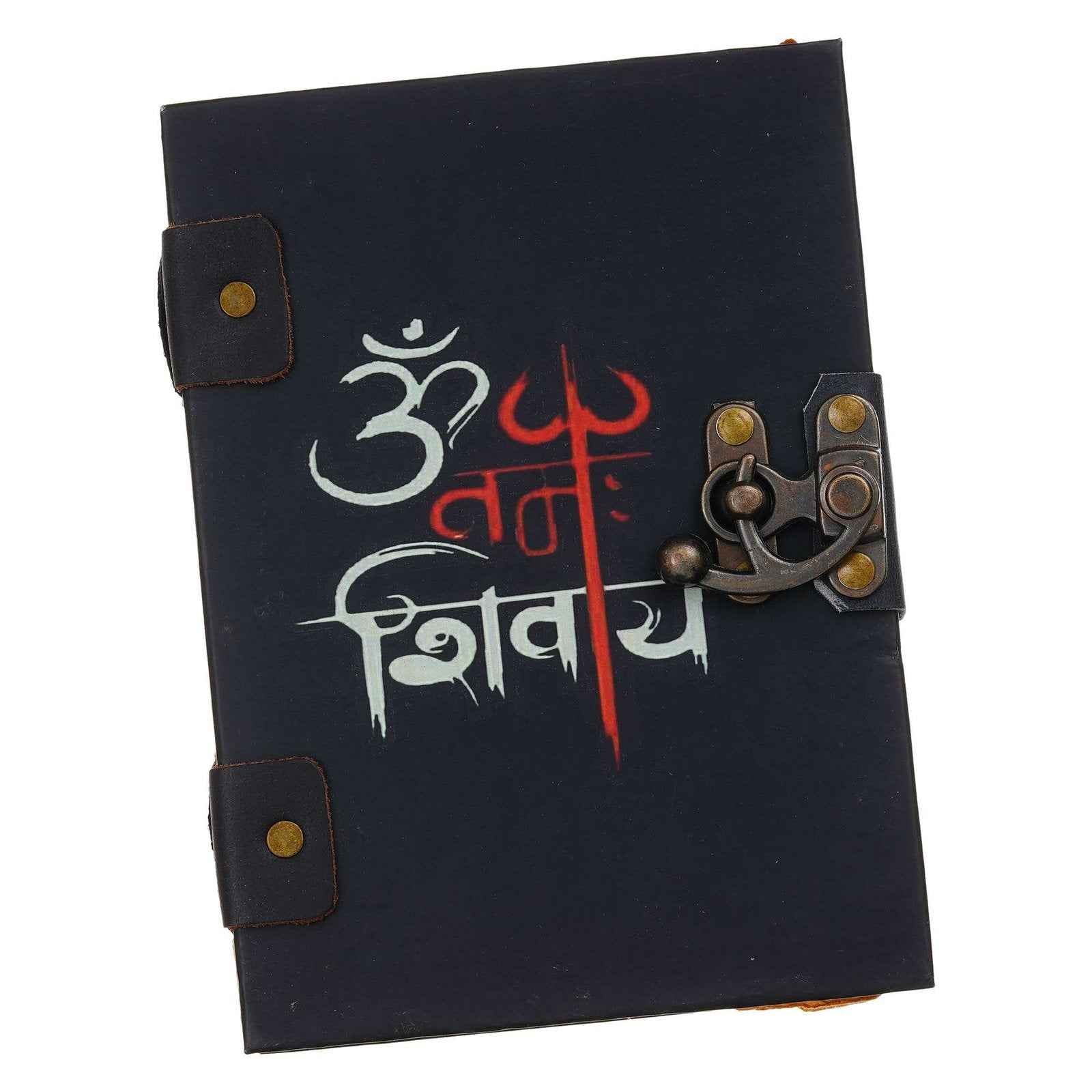 Handmade Printed Cardboard Journal Diary with Buckle Lock-200 Pages Notepad For Men and Women -8