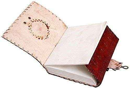 Leather Journal Diary with metal lock vintage Journal handmade 200 pages white unruled|travel Diary|personal journal -22