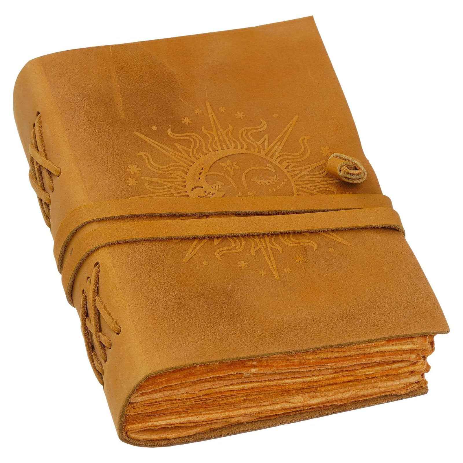 Handmade Printed Cardboard Journal Diary with Buckle Lock-200 Pages Notepad For Men and Women -15