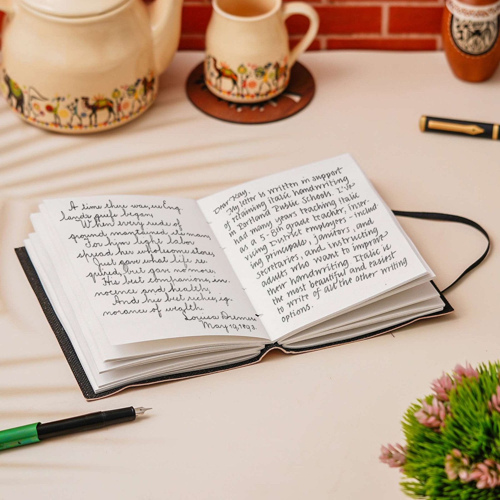 Vintage Handmade Genuine Leather Journal-Premium Antique String Closure-200 Handmade White Pages -2 - Navkar Handicrafts