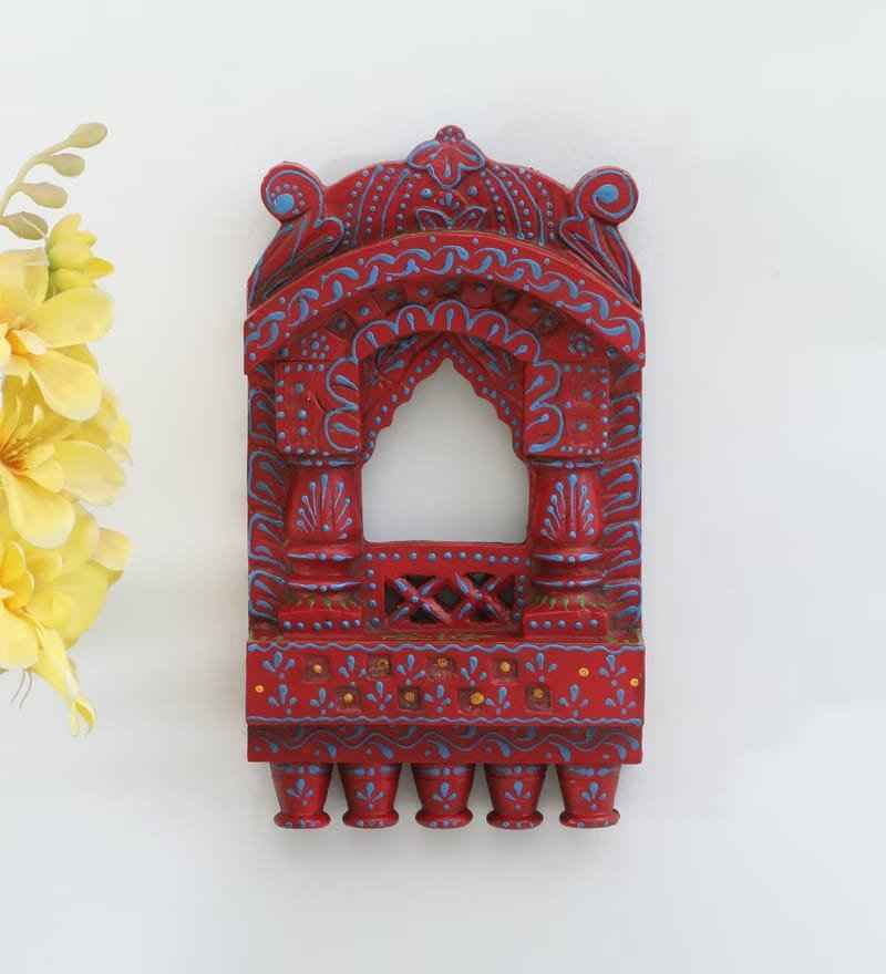 Wooden Jharokha 10*6 inch (Red)