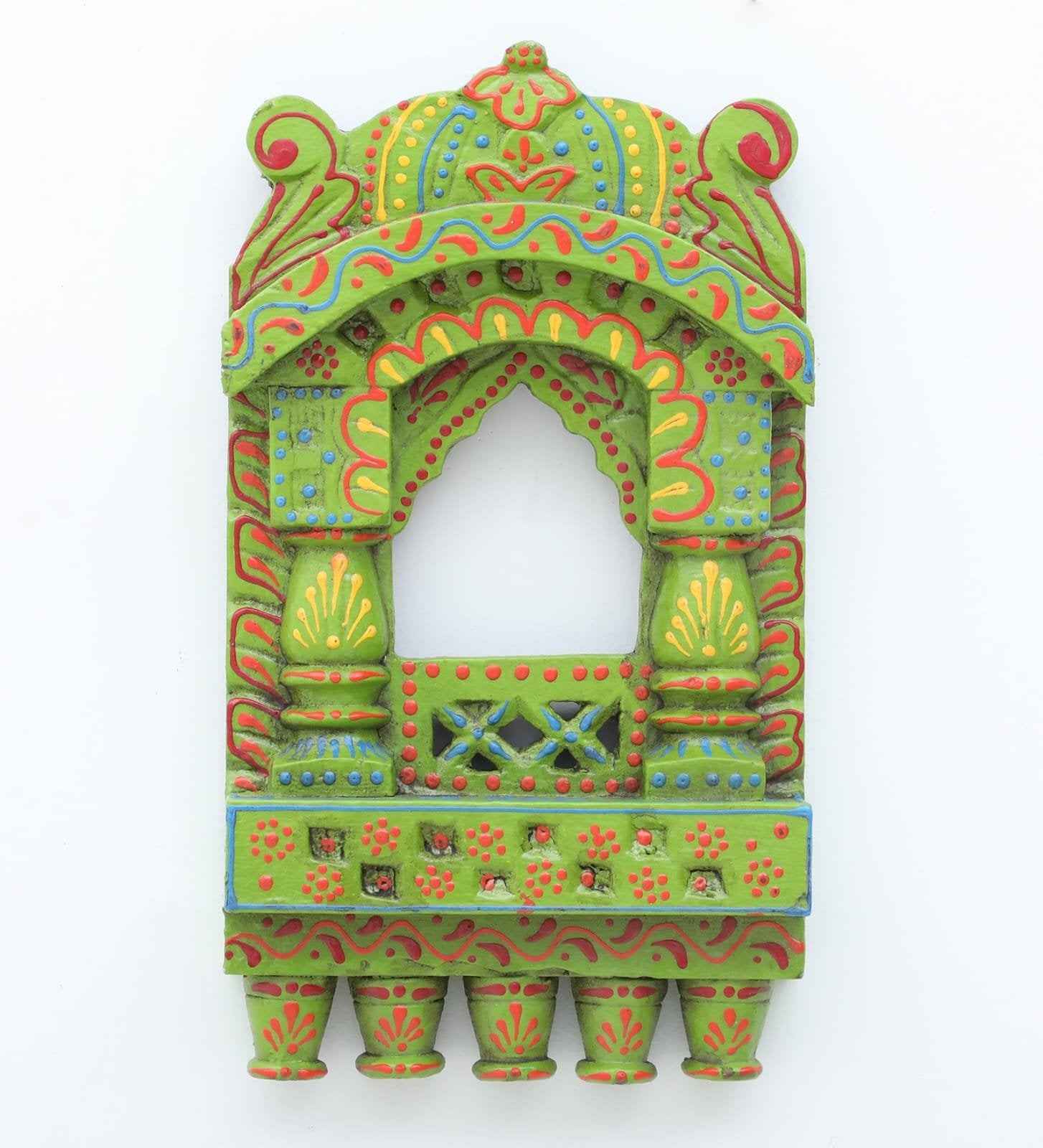 Wooden Jharokha 10*6 inch (Green)
