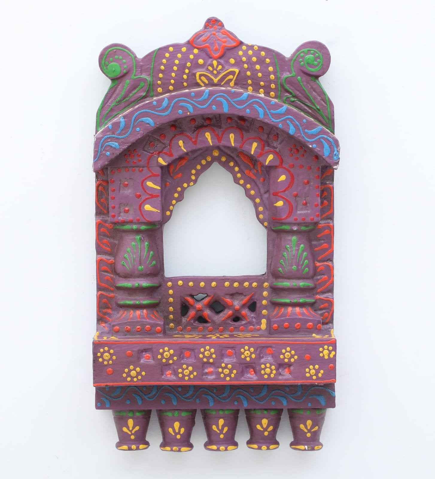 Wooden Jharokha 10*6 inch (Turqouise)
