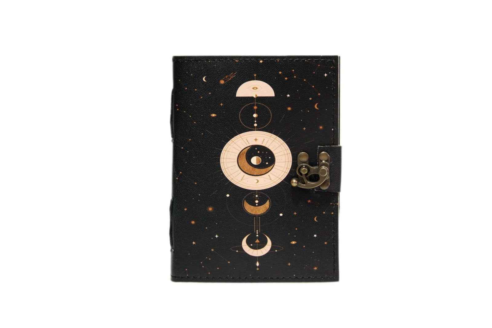 Genuine Leather Diary-Vintage Handmade Leather Journal-Premium Antique LOCK Closure-200 Handmade Deckle Edge Antique Pages -16