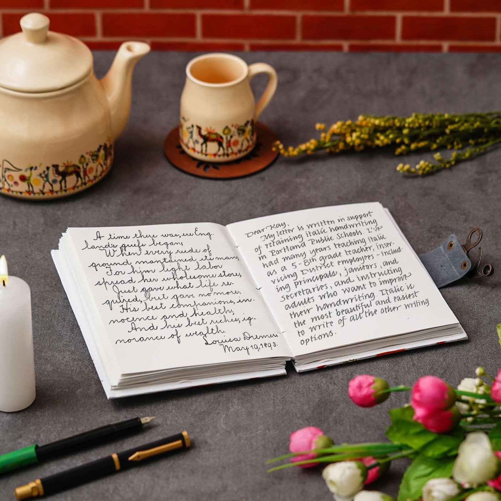 Handmade Printed Cardboard Journal Diary with Buckle Lock-200 Pages Notepad For Men and Women -12