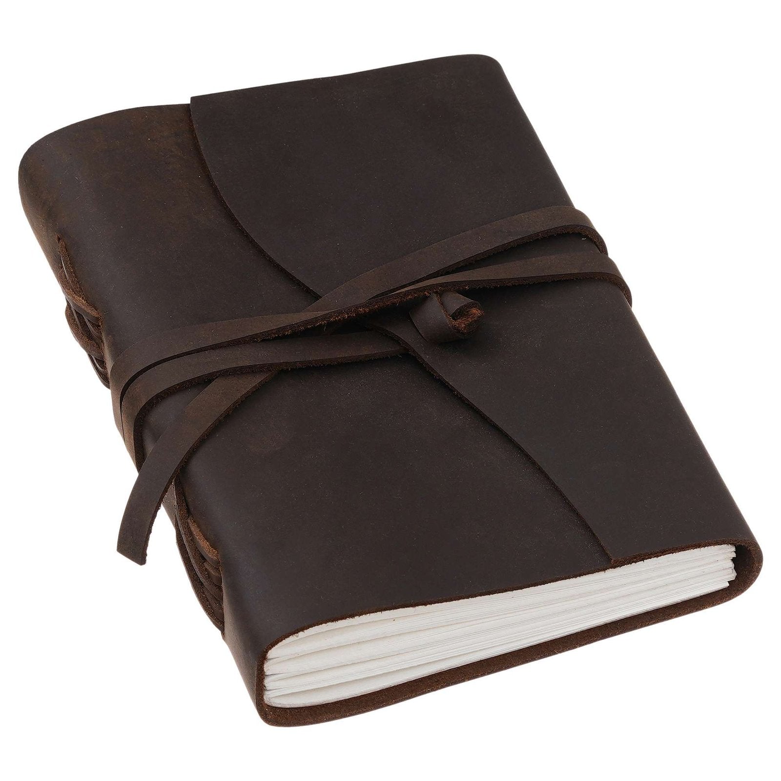 Vintage Handmade Genuine Leather Journal-Premium Antique String Closure-200 Handmade White Pages -1 - Navkar Handicrafts