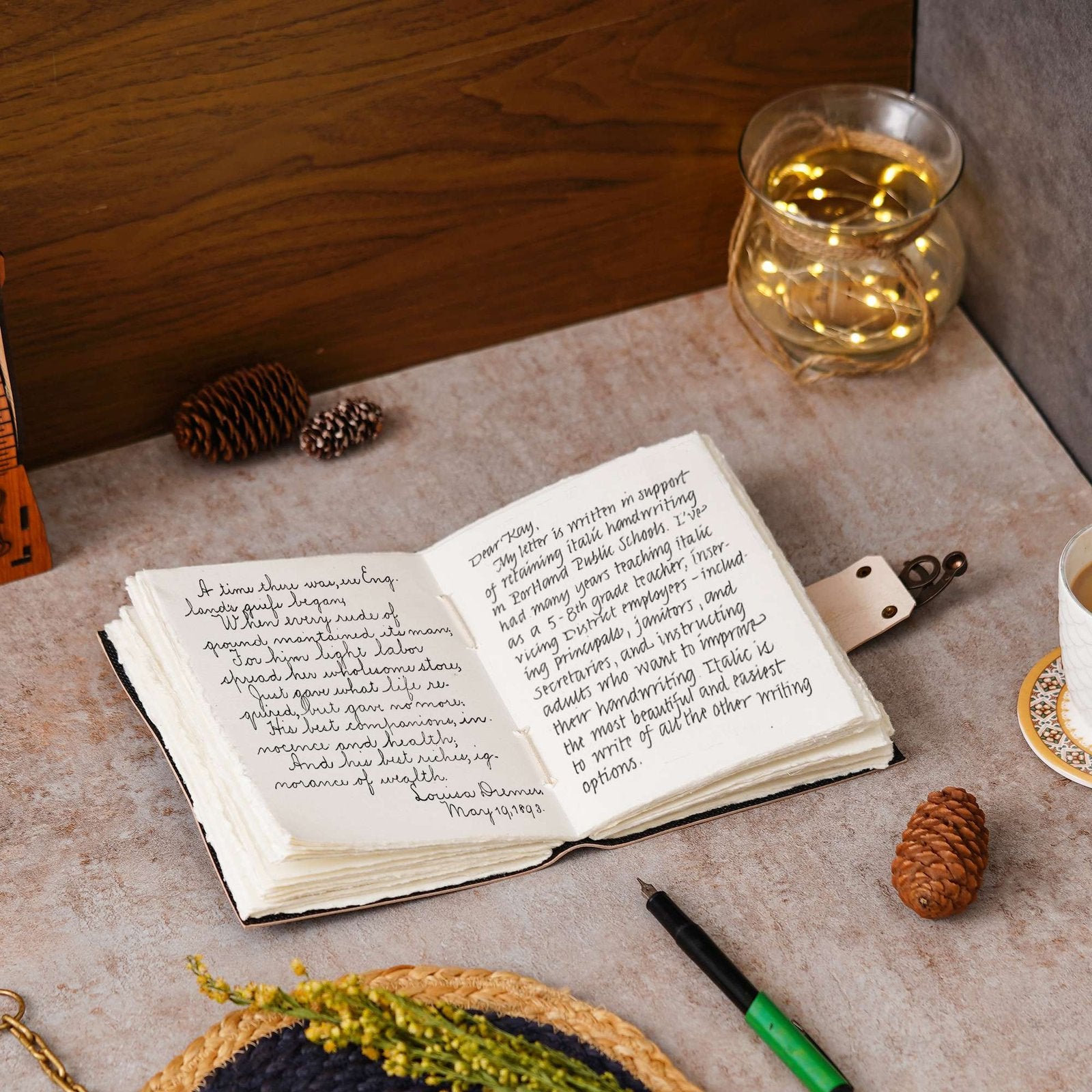 Vintage Handmade Genuine Leather Journal-Premium Antique Lock Closure-200 Handmade White Pages -12 - Navkar Handicrafts