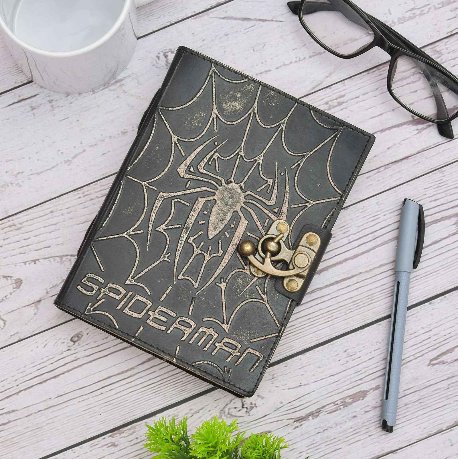 Genuine Leather Diary-Vintage Handmade Leather Journal-Premium Antique LOCK Closure-200 Handmade Deckle Edge Antique Pages -20