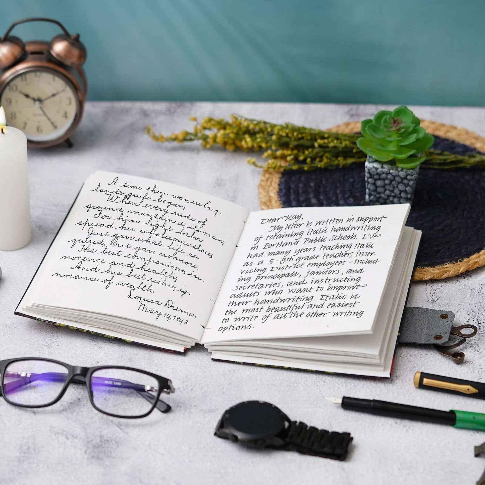 Handmade Printed Cardboard Journal Diary with Buckle Lock-200 Pages Notepad For Men and Women -1