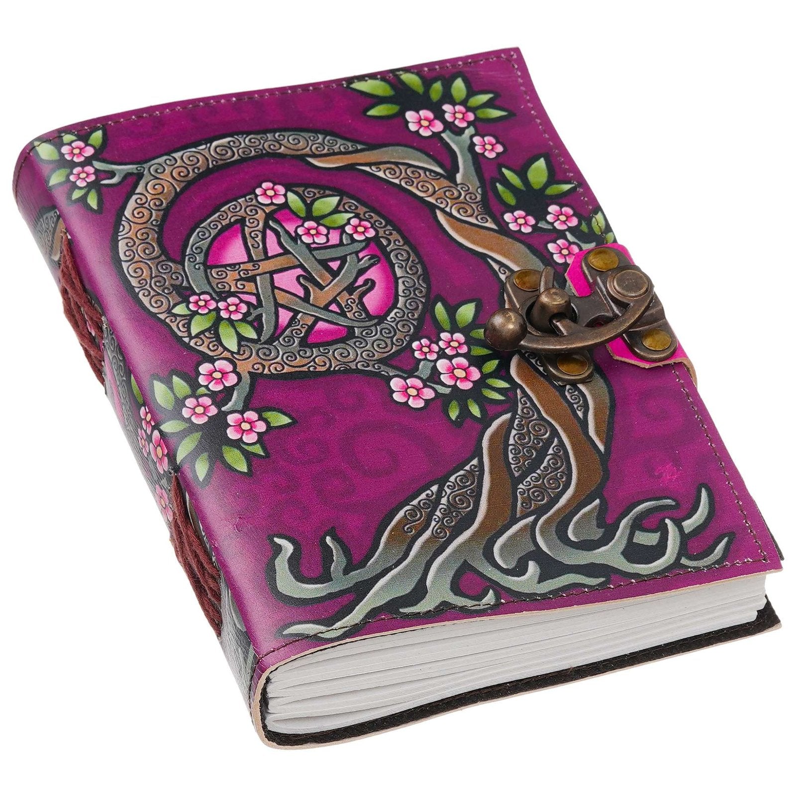 Vintage Handmade Genuine Leather Journal-Premium Antique Lock Closure-200 Handmade White Pages -13 - Navkar Handicrafts