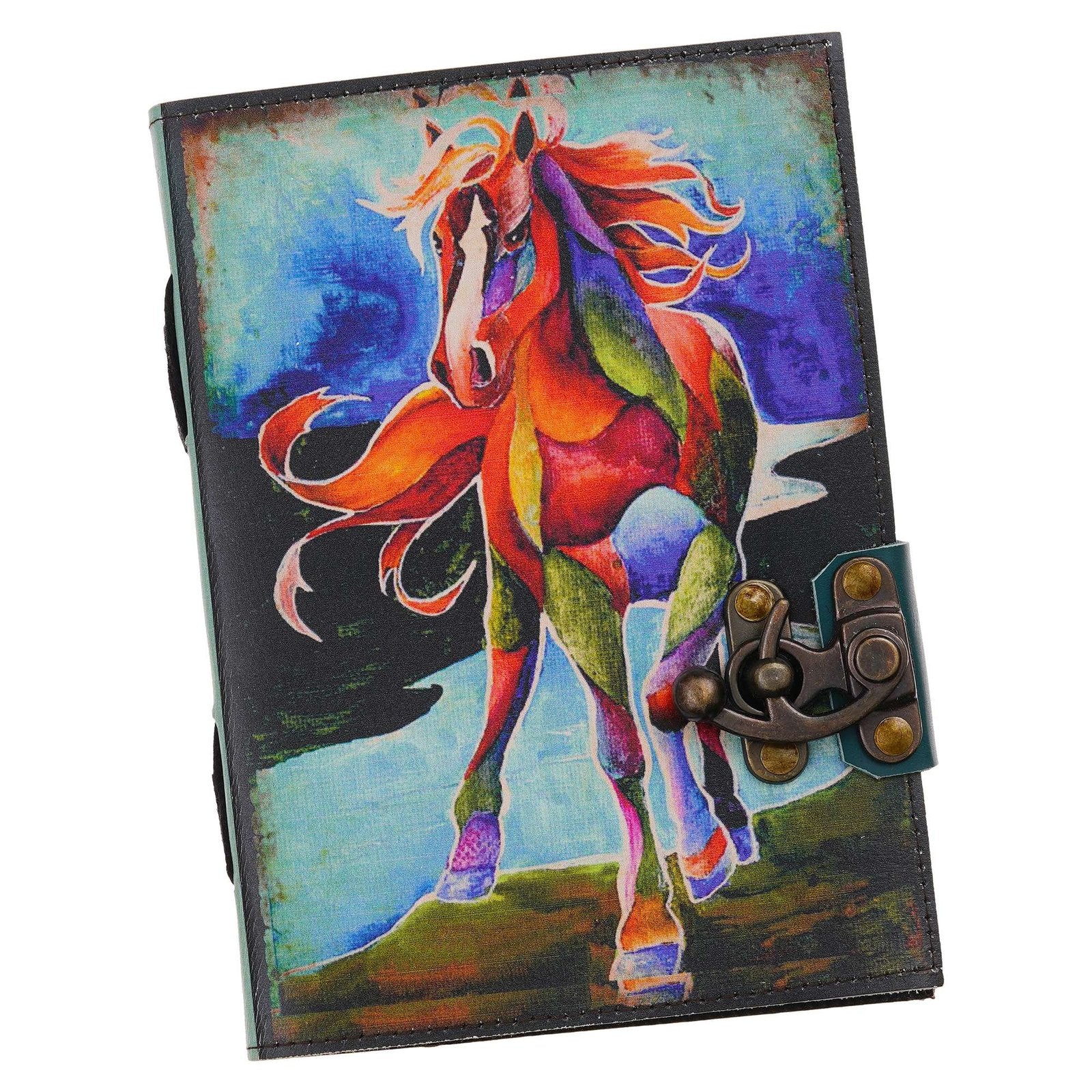 Vintage Handmade Genuine Leather Journal-Premium Antique Lock Closure-200 Handmade White Pages -39 - Navkar Handicrafts