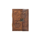 Leather Journal Diary with metal lock vintage Journal handmade 200 pages white unruled|travel Diary|personal journal -25