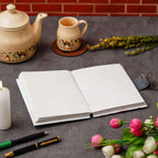 Handmade Printed Cardboard Journal Diary with Buckle Lock-200 Pages Notepad For Men and Women -12