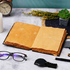 Handmade Printed Cardboard Journal Diary with Buckle Lock-200 Pages Notepad For Men and Women -8