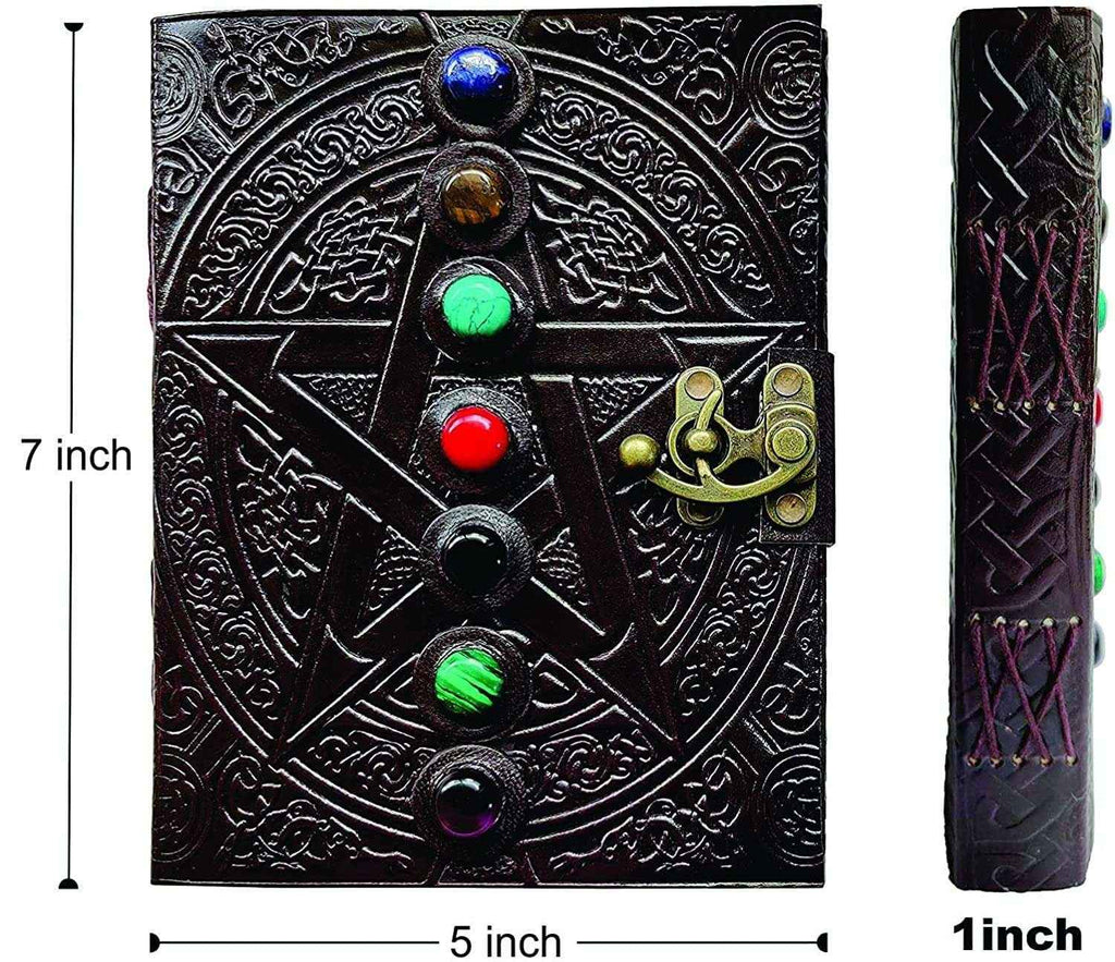 Leather Journal Diary with metal lock vintage Journal handmade 200 pages white unruled|travel Diary|personal journal -16