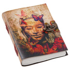 Vintage Handmade Genuine Leather Journal-Premium Antique Lock Closure-200 Handmade White Pages -24 - Navkar Handicrafts