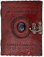 Leather Journal Diary with metal lock vintage Journal handmade 200 pages white unruled|travel Diary|personal journal -22