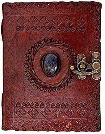 Leather Journal Diary with metal lock vintage Journal handmade 200 pages white unruled|travel Diary|personal journal -22