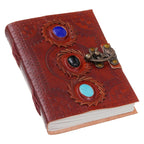 Vintage Handmade Genuine Leather Journal-Premium Antique Lock Closure-200 Handmade White Pages -2 - Navkar Handicrafts