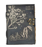 Genuine Leather Diary-Vintage Handmade Leather Journal-Premium Antique LOCK Closure-200 Handmade Deckle Edge Antique Pages -21