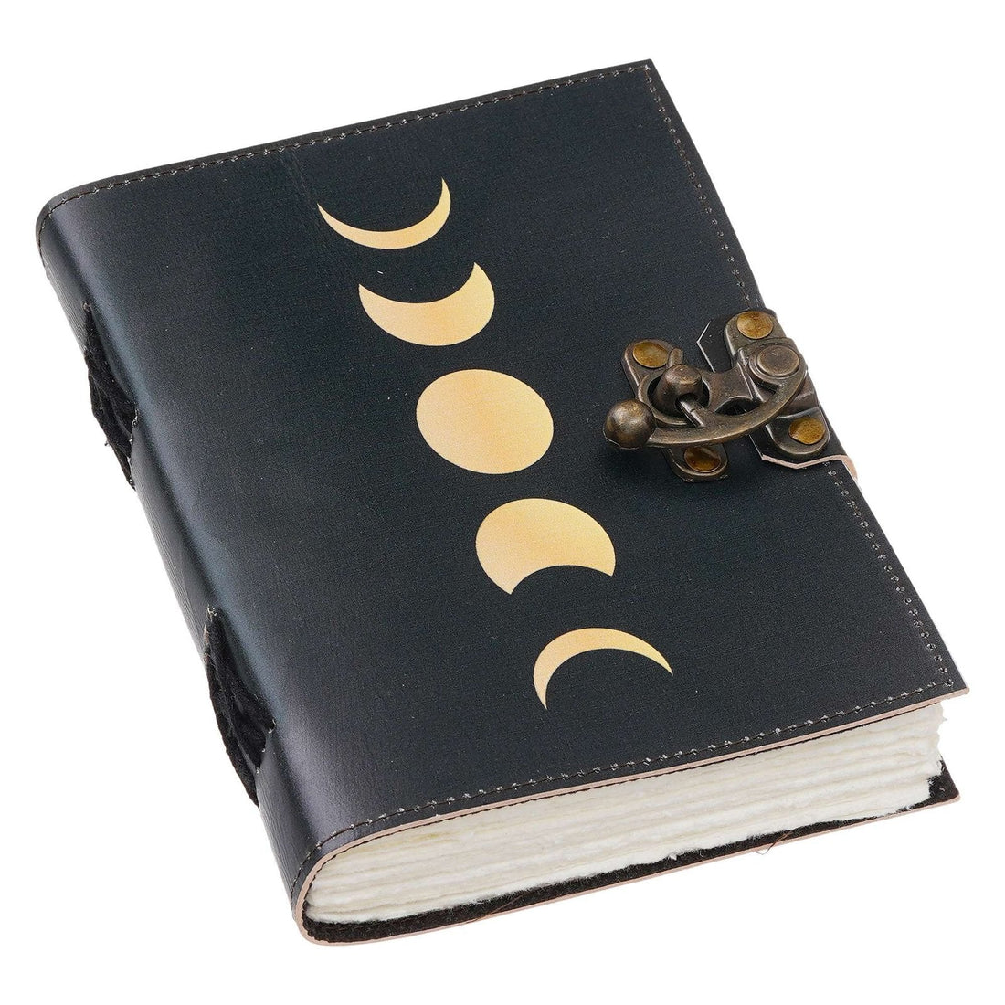 Vintage Handmade Genuine Leather Journal-Premium Antique Lock Closure-200 Handmade White Pages -35 - Navkar Handicrafts