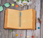 Leather Journal Diary with metal lock vintage Journal handmade 200 pages white unruled|travel Diary|personal journal -4