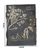 Genuine Leather Diary-Vintage Handmade Leather Journal-Premium Antique LOCK Closure-200 Handmade Deckle Edge Antique Pages -21