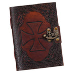 Vintage Handmade Genuine Leather Journal-Premium Antique Lock Closure-200 Handmade White Pages -10 - Navkar Handicrafts