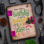 Handmade Printed Cardboard Journal Diary with Buckle Lock-200 Pages Notepad For Men and Women -2