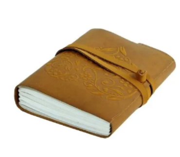 Leather Journal Diary with Premium Antique String Closure vintage Journal handmade 200 pages white unruled|travel Diary|personal journal -8