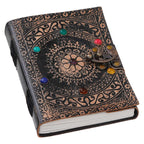 Vintage Handmade Genuine Leather Journal-Premium Antique Lock Closure-200 Handmade White Pages -8 - Navkar Handicrafts