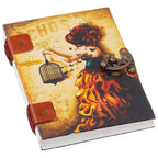 Handmade Printed Cardboard Journal Diary with Buckle Lock-200 Pages Notepad For Men and Women -13