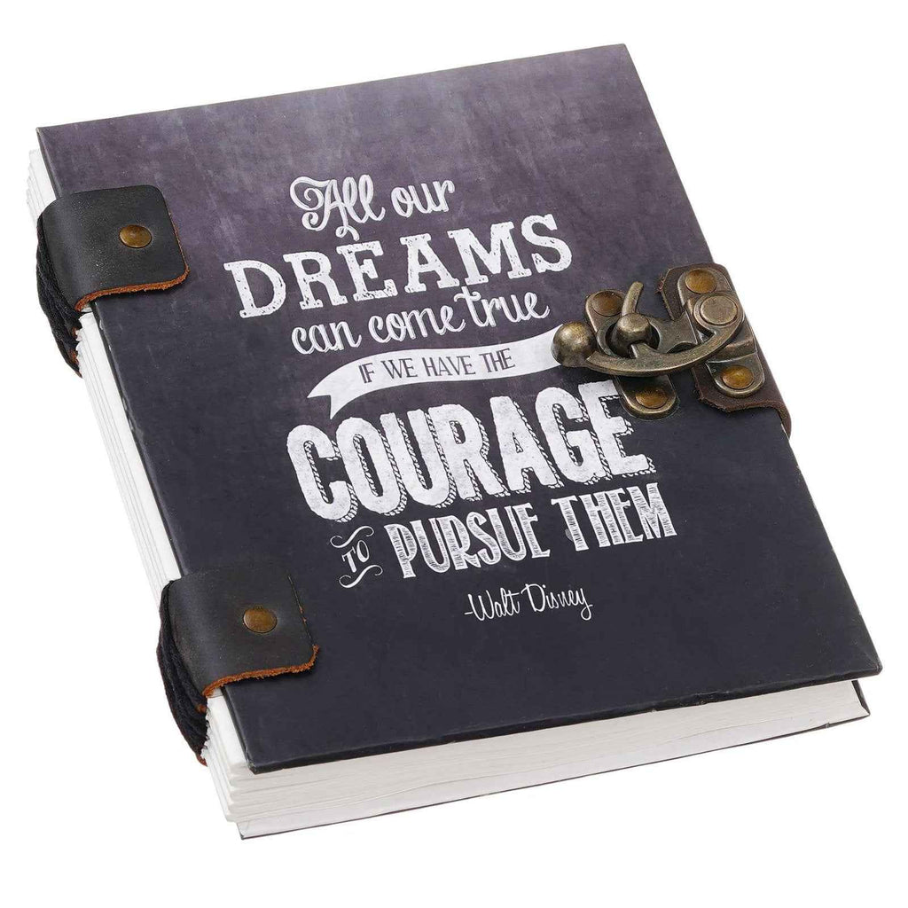 Handmade Printed Cardboard Journal Diary with Buckle Lock-200 Pages Notepad For Men and Women -14