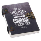 Handmade Printed Cardboard Journal Diary with Buckle Lock-200 Pages Notepad For Men and Women -14