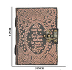 Genuine Leather Diary-Vintage Handmade Leather Journal-Premium Antique LOCK Closure-200 Handmade Deckle Edge Antique Pages -25