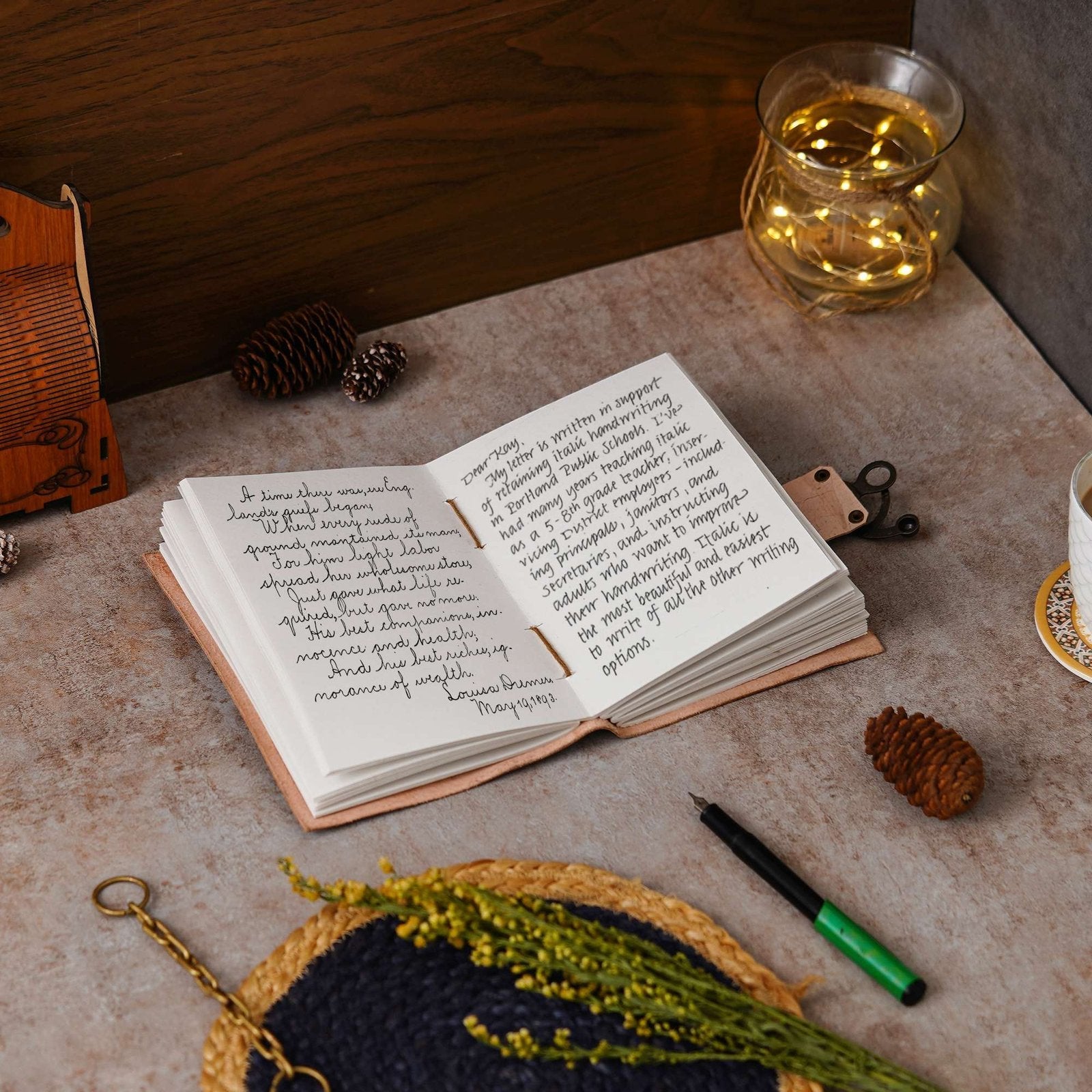 Vintage Handmade Genuine Leather Journal-Premium Antique Lock Closure-200 Handmade White Pages -1 - Navkar Handicrafts