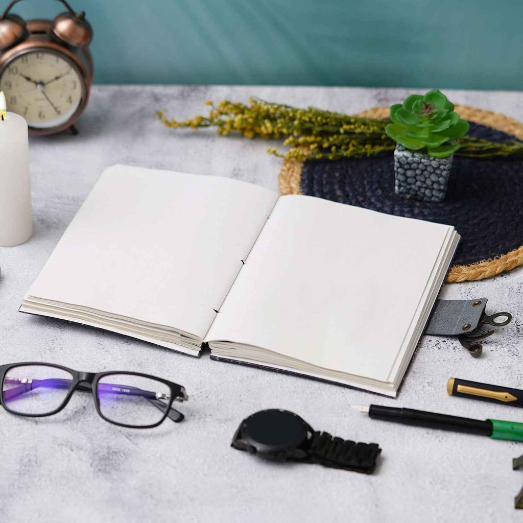 Handmade Printed Cardboard Journal Diary with Buckle Lock-200 Pages Notepad For Men and Women -5