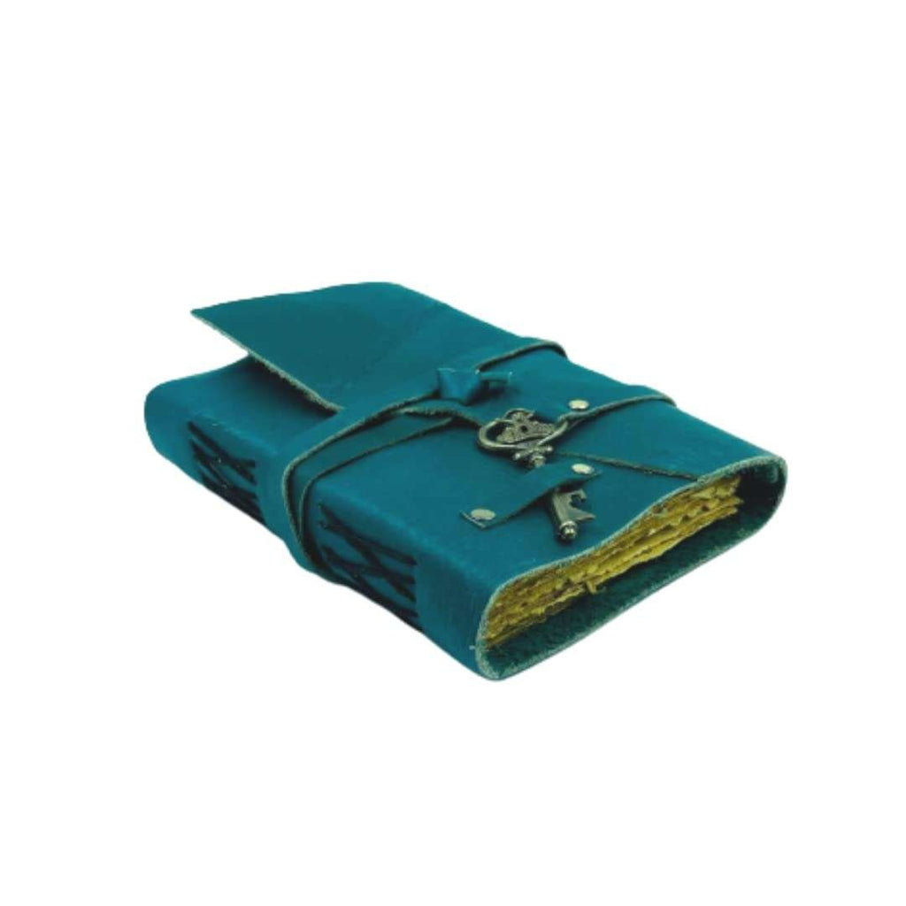 Genuine Leather Diary-Vintage Handmade Leather Journal-Premium Antique String Closure-200 Handmade Deckle Edge Antique Pages -1 - Navkar Handicrafts