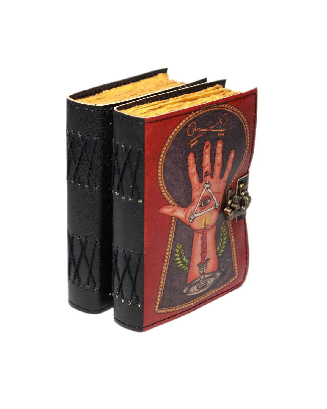 Genuine Leather Diary-Vintage Handmade Leather Journal-Premium Antique LOCK Closure-200 Handmade Deckle Edge Antique Pages -13