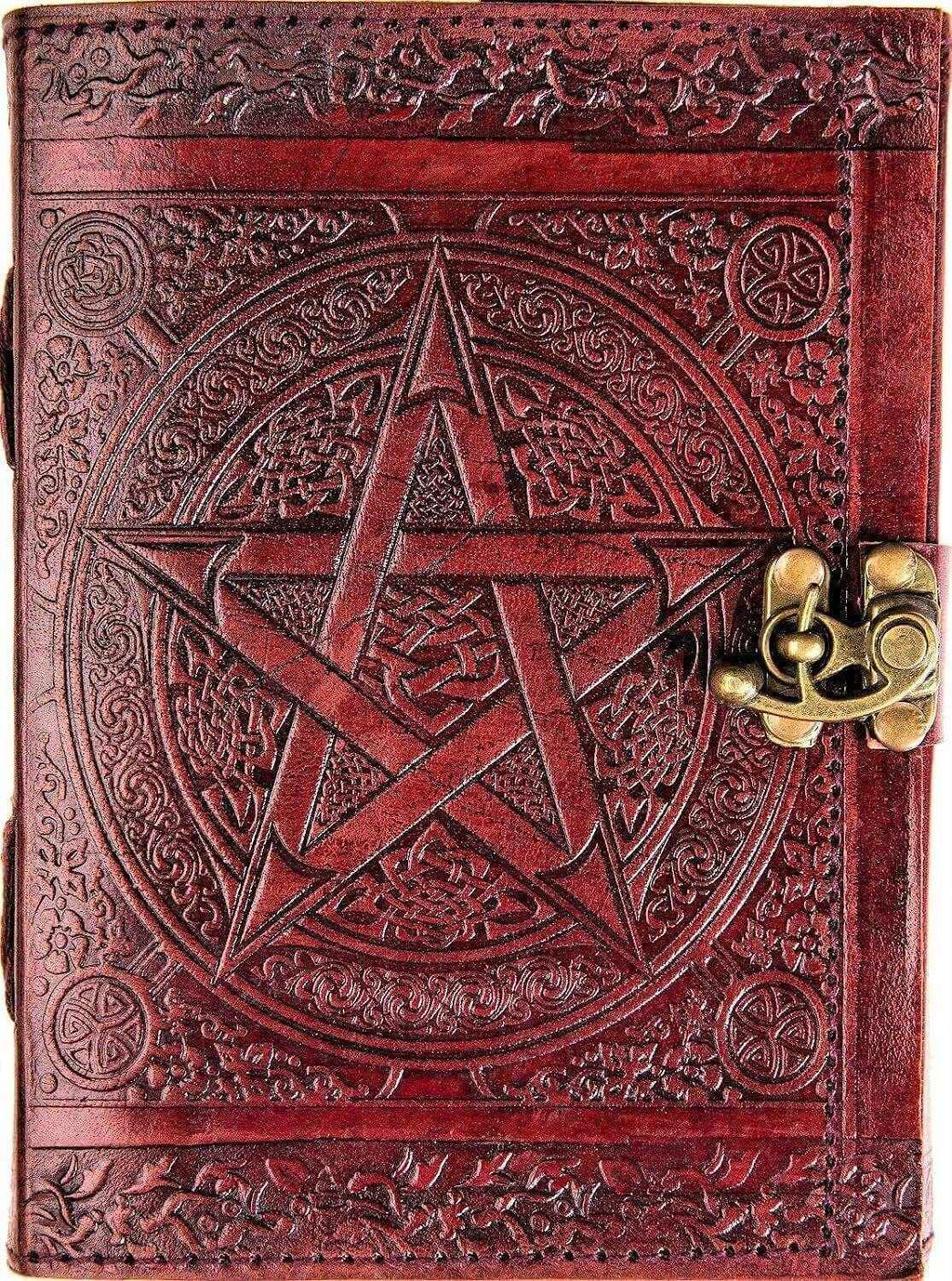 Leather Journal Diary with metal lock vintage Journal handmade 200 pages white unruled|travel Diary|personal journal -14