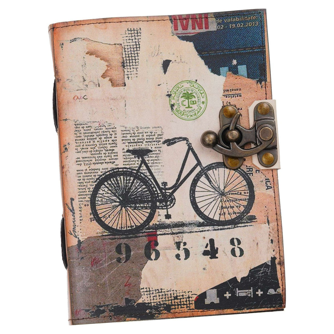 Vintage Handmade Genuine Leather Journal-Premium Antique Lock Closure-200 Handmade White Pages -36 - Navkar Handicrafts