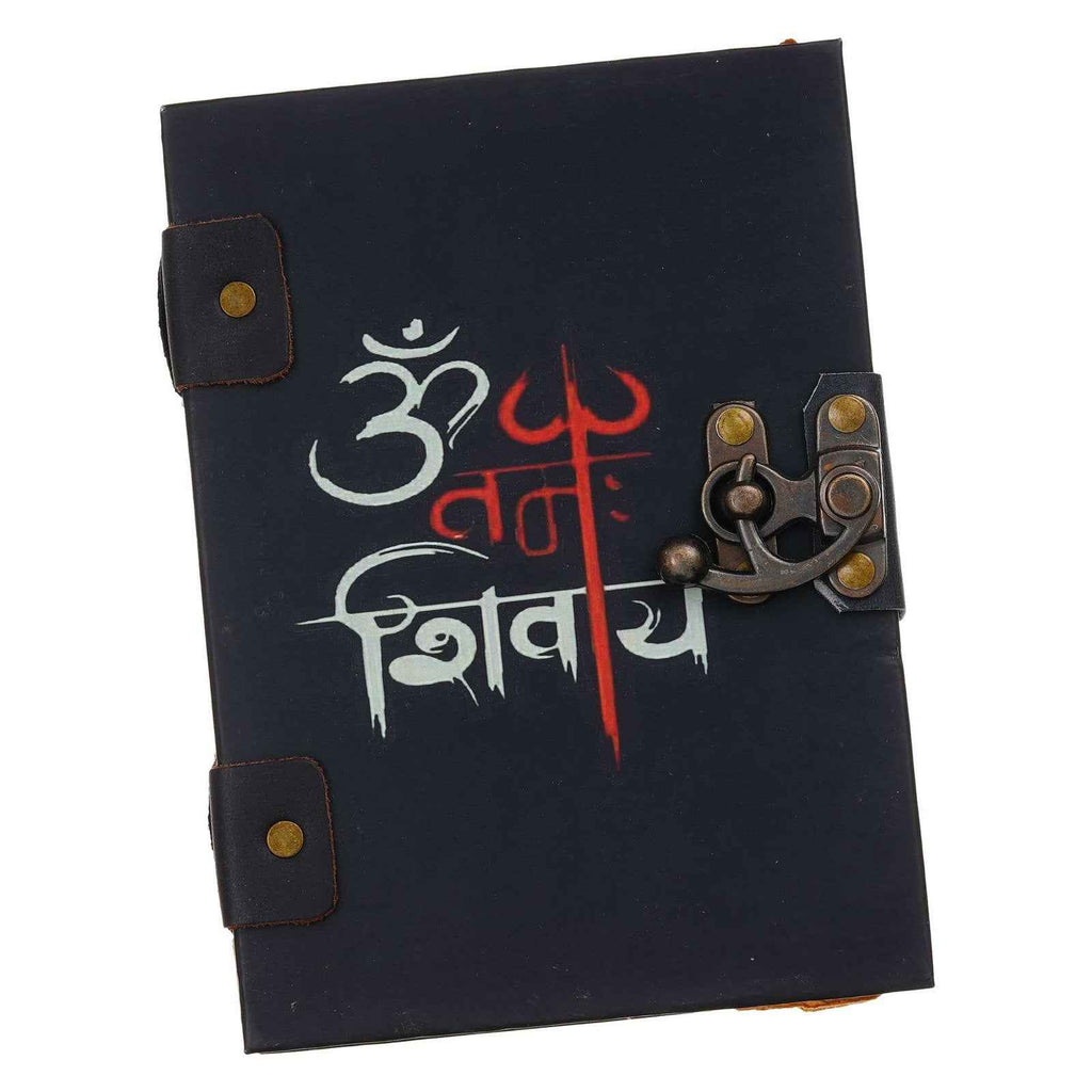 Handmade Printed Cardboard Journal Diary with Buckle Lock-200 Pages Notepad For Men and Women -8