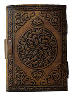 Genuine Leather Diary-Vintage Handmade Leather Journal-Premium Antique LOCK Closure-200 Handmade Deckle Edge Antique Pages -10