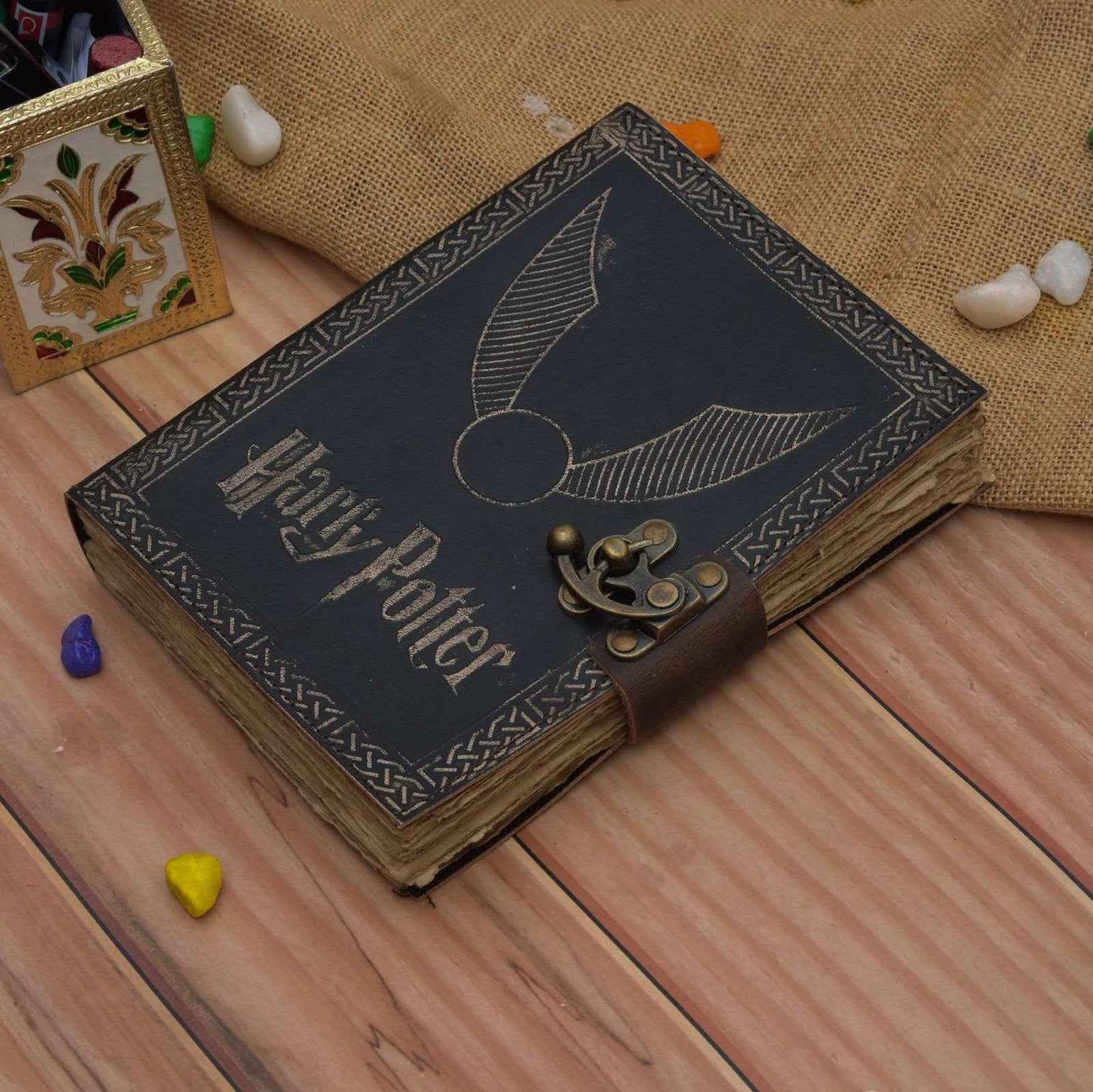 Genuine Leather Diary-Vintage Handmade Leather Journal-Premium Antique LOCK Closure-200 Handmade Deckle Edge Antique Pages -23