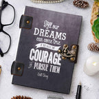 Handmade Printed Cardboard Journal Diary with Buckle Lock-200 Pages Notepad For Men and Women -14
