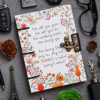 Handmade Printed Cardboard Journal Diary with Buckle Lock-200 Pages Notepad For Men and Women -12