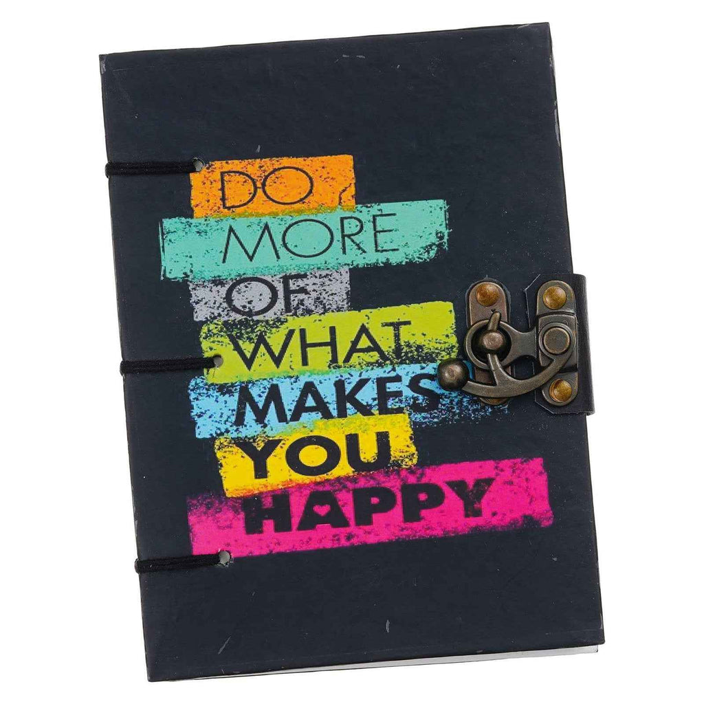 Handmade Printed Cardboard Journal Diary with Buckle Lock-200 Pages Notepad For Men and Women -15